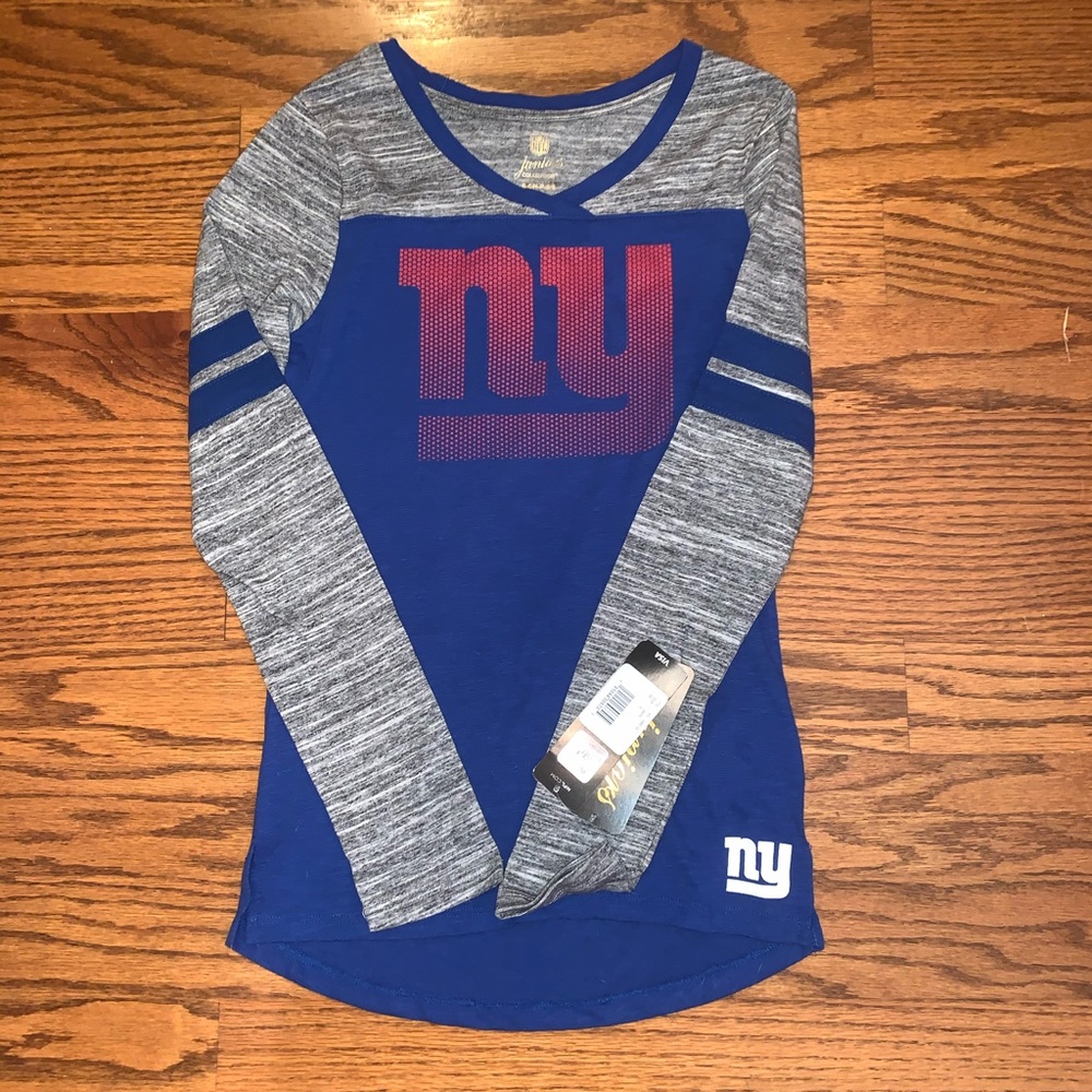 NY Giants Long Sleeve Tee Size Juniors Small